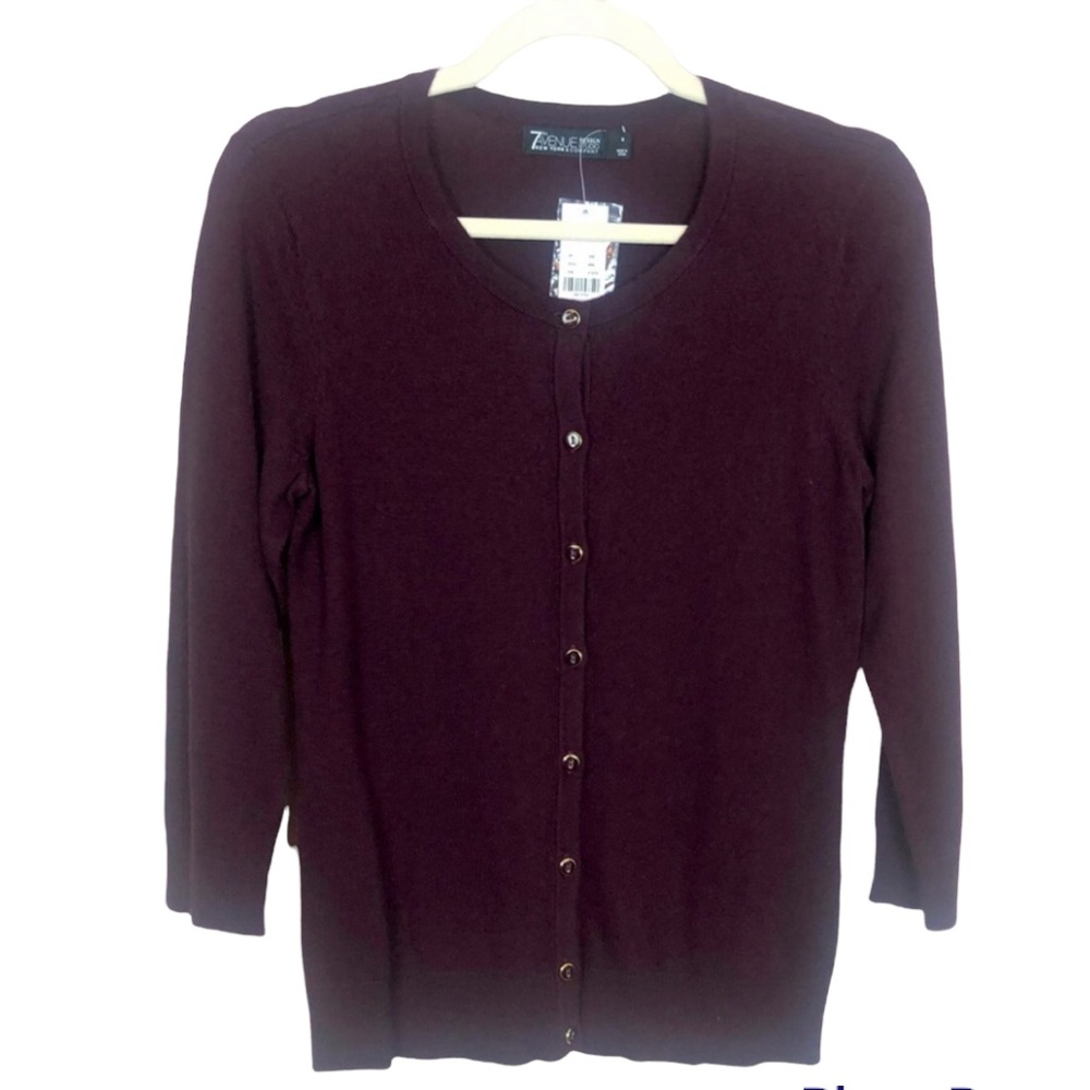 New York & Company Plum Purple Cardigan size Small